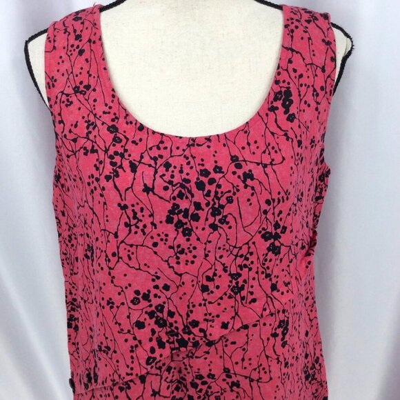 HABITAT Tank Dress Womens Size Large 100% Linen Sleeveless Sundress Floral - Picture 5 of 10